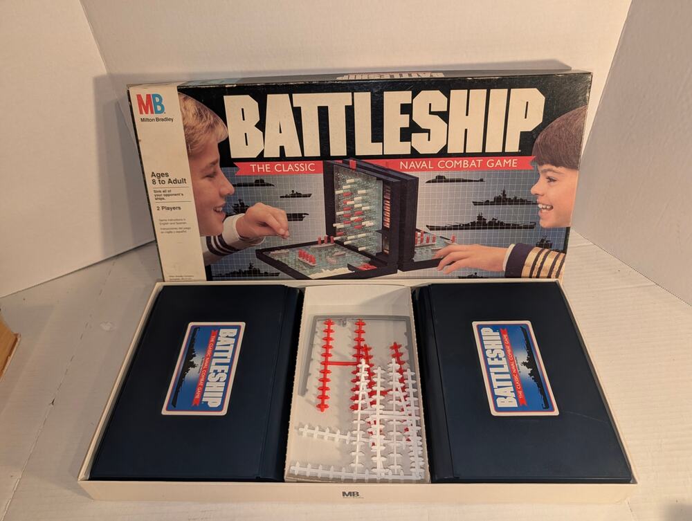 Vintage 1990 MB Battleship Board Game Complete Like New